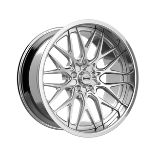 Ridler 681 22x10.5 / 5x127 BP / 10mm Offset / 83.82mm Hub Brushed w/ Polished Lip Wheel