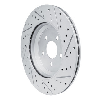 R1 17-25 Tesla Model 3 Rear Left Drilled & Slotted Geo-Carbon Rotor