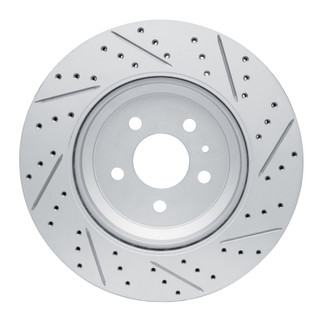 R1 17-25 Tesla Model 3 Rear Left Drilled & Slotted Geo-Carbon Rotor