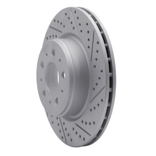 R1 17-25 Tesla Model 3 Front Right Drilled & Slotted Geo-Carbon Rotor