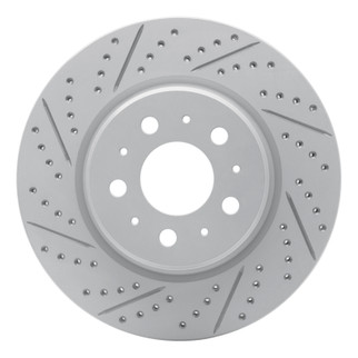 R1 17-25 Tesla Model 3 Front Left Drilled & Slotted Geo-Carbon Rotor