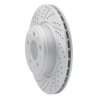 R1 17-25 Tesla Model 3 Front Left Drilled & Slotted Geo-Carbon Rotor