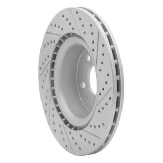 R1 17-25 Tesla Model 3 Front Left Drilled & Slotted Geo-Carbon Rotor