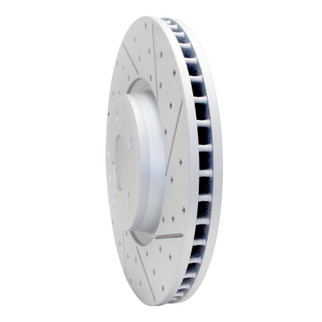 R1 18-25 Audi S5 Front Right Drilled & Slotted Geo-Carbon Rotor