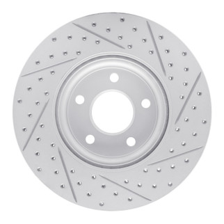 R1 04-19 Ford Escape Front Left Drilled & Slotted Geo-Carbon Rotor