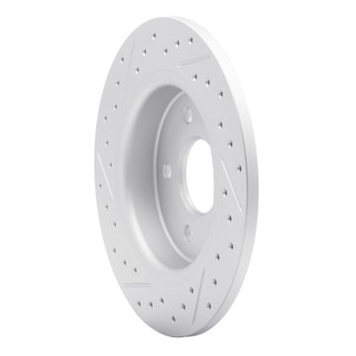 R1 12-18 Ford Focus Rear Right Drilled & Slotted Geo-Carbon Rotor