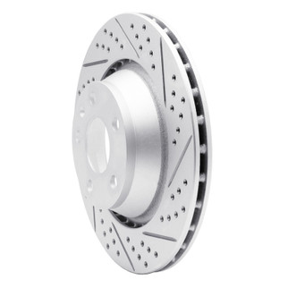 R1 08-15 Audi Tts Quattro Rear Right Drilled & Slotted Geo-Carbon Rotor