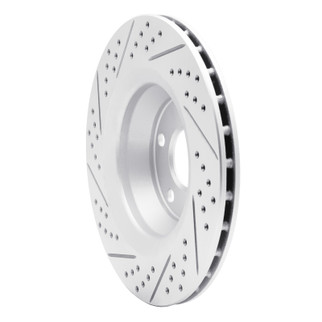 R1 08-15 Audi Tts Quattro Rear Right Drilled & Slotted Geo-Carbon Rotor