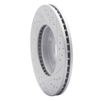 R1 11-19 Ford Figo (Mexico) Front Left Drilled & Slotted Geo-Carbon Rotor