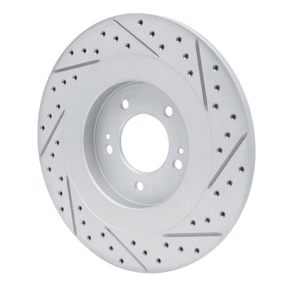 R1 21-26 Hyundai Sonata Rear Left Drilled & Slotted Geo-Carbon Rotor