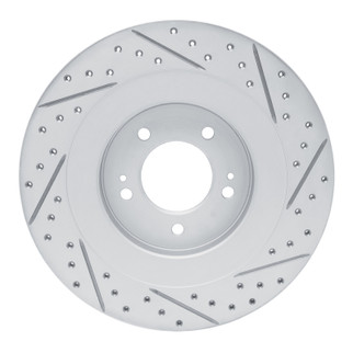 R1 21-26 Hyundai Sonata Rear Left Drilled & Slotted Geo-Carbon Rotor