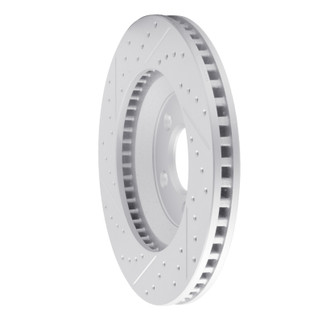 R1 05-14 Ford Mustang Front Right Drilled & Slotted Geo-Carbon Rotor