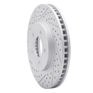 R1 05-10 Ford Mustang Front Right Drilled & Slotted Geo-Carbon Rotor