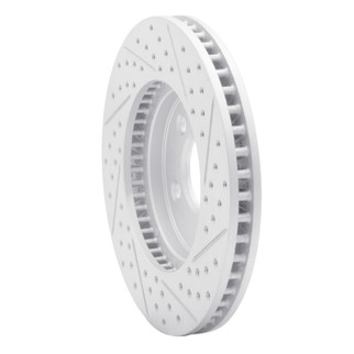 R1 05-10 Ford Mustang Front Left Drilled & Slotted Geo-Carbon Rotor