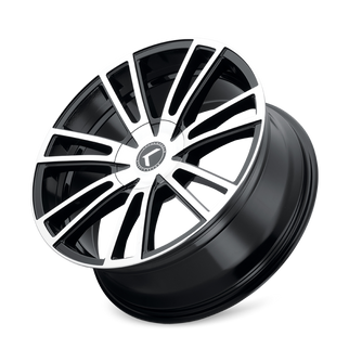 Kraze KR183 Spectra 18x8 / 5x112/120 BP / 40mm Offset / 74.1mm Hub Gloss Black Machined Wheel
