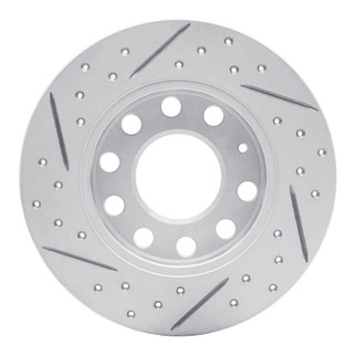R1 02-06 Audi A4 (USA/Canada) Rear Right Drilled & Slotted Geo-Carbon Rotor