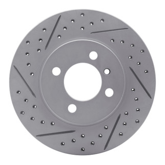 R1 84-91 BMW 325 Front Left Drilled & Slotted Geo-Carbon Rotor