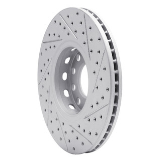 R1 92-08 Audi A6 Quattro Front Left Drilled & Slotted Geo-Carbon Rotor