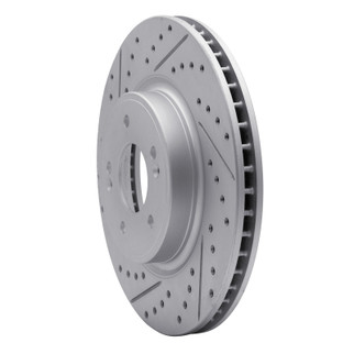 R1 18-23 Genesis G70 Front Right Drilled & Slotted Geo-Carbon Rotor