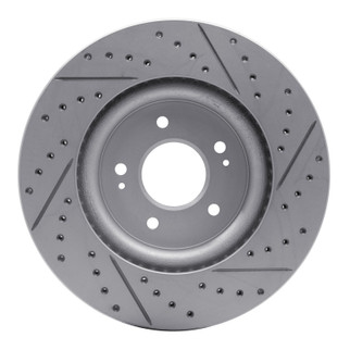 R1 18-23 Genesis G70 Front Right Drilled & Slotted Geo-Carbon Rotor
