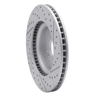 R1 18-23 Genesis G70 Front Left Drilled & Slotted Geo-Carbon Rotor