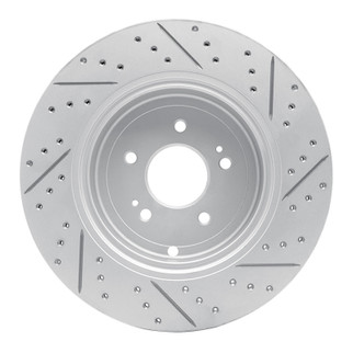 R1 18-25 Genesis G70 Rear Left Drilled & Slotted Geo-Carbon Rotor