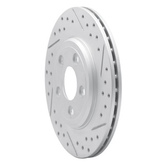 R1 00-06 Ford Thunderbird Rear Right Drilled & Slotted Geo-Carbon Rotor