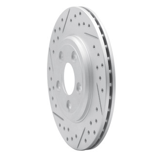 R1 00-06 Ford Thunderbird Rear Left Drilled & Slotted Geo-Carbon Rotor