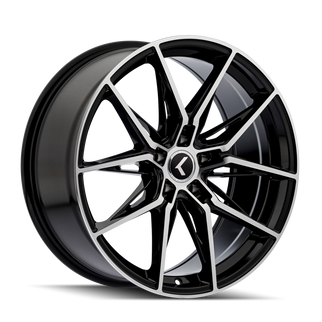 Kraze KR196 Evolve 18x8.5 / 5x114.3 BP / 35mm Offset / 73.1mm Hub Gloss Black Machined Wheel