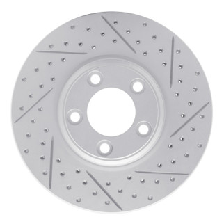 R1 00-06 Ford Thunderbird Front Right Drilled & Slotted Geo-Carbon Rotor
