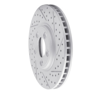 R1 00-06 Ford Thunderbird Front Right Drilled & Slotted Geo-Carbon Rotor