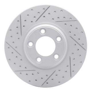 R1 00-06 Ford Thunderbird Front Left Drilled & Slotted Geo-Carbon Rotor