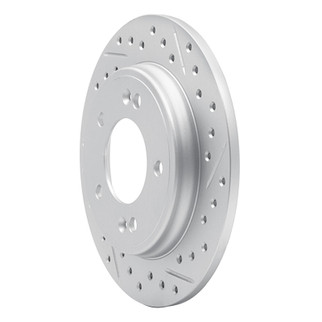 R1 17-25 Hyundai Veloster Rear Right Drilled & Slotted Geo-Carbon Rotor