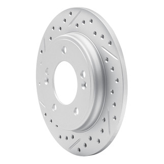 R1 17-25 Hyundai Veloster Rear Left Drilled & Slotted Geo-Carbon Rotor