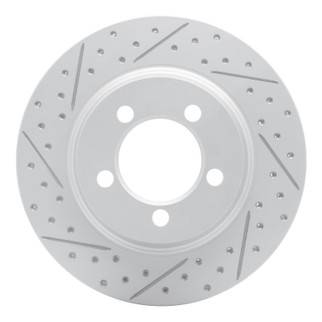 R1 67-67 Ford Galaxie 500 Front Left Drilled & Slotted Geo-Carbon Rotor