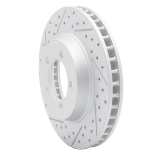 R1 67-67 Ford Galaxie 500 Front Left Drilled & Slotted Geo-Carbon Rotor