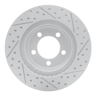 R1 67-67 Ford Galaxie 500 Front Left Drilled & Slotted Geo-Carbon Rotor