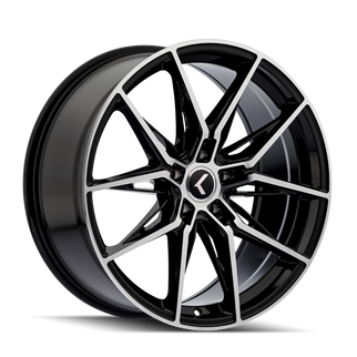 Kraze KR196 Evolve 19x8.5 / 5x120 BP / 30mm Offset / 72.56mm Hub Gloss Black Machined Wheel
