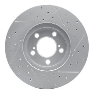 R1 93-07 Ford Thunderbird Front Left Drilled & Slotted Geo-Carbon Rotor