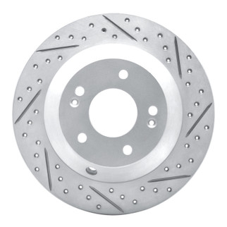 R1 15-20 Kia Sorento Rear Right Drilled & Slotted Geo-Carbon Rotor