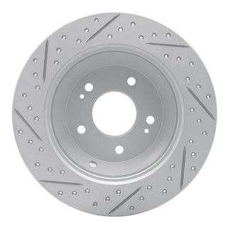 R1 15-20 Kia Sorento Rear Right Drilled & Slotted Geo-Carbon Rotor