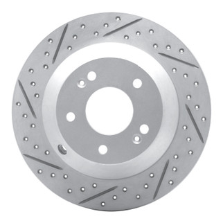 R1 15-20 Kia Sorento Rear Left Drilled & Slotted Geo-Carbon Rotor