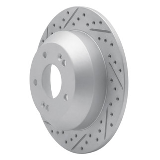 R1 15-20 Kia Sorento Rear Left Drilled & Slotted Geo-Carbon Rotor
