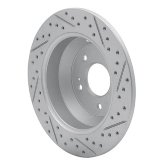 R1 15-20 Kia Sorento Rear Left Drilled & Slotted Geo-Carbon Rotor