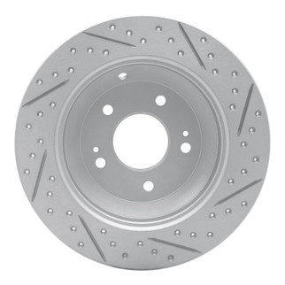 R1 15-20 Kia Sorento Rear Left Drilled & Slotted Geo-Carbon Rotor