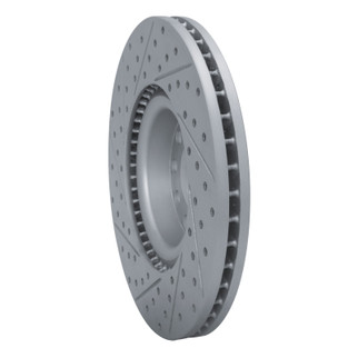 R1 99-04 Audi A6 Quattro Front Right Drilled & Slotted Geo-Carbon Rotor