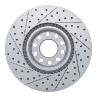 R1 99-04 Audi A6 Quattro Front Right Drilled & Slotted Geo-Carbon Rotor
