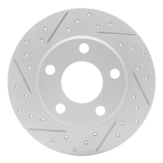 R1 99-05 Audi A6 Quattro Rear Right Drilled & Slotted Geo-Carbon Rotor