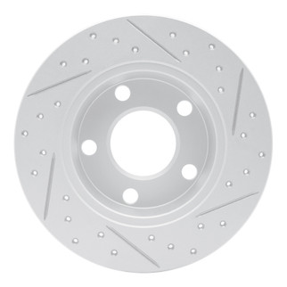 R1 99-05 Audi A6 Quattro Rear Right Drilled & Slotted Geo-Carbon Rotor