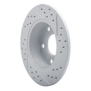 R1 99-02 Audi A6 Quattro Rear Left Drilled & Slotted Geo-Carbon Rotor